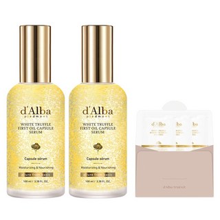 달바 화이트 트러플 퍼스트 오일 캡슐 세럼 100ml x 2p + 세럼 클렌저 3ml x 3p 세트, 1개