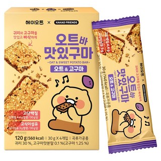 헤이오트 오트바 맛있구마 오트 고구마맛 4p, 120g, 1개