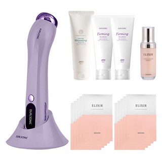 듀얼소닉 알토 탄력 패키지 미용기기 + 블루밍젤 + 콜라겐젤 2p + 콜라겐 앰플 + 콜라겐 마스크팩 10p 세트, JOMT-AH-38A, 퍼플(미용기기)