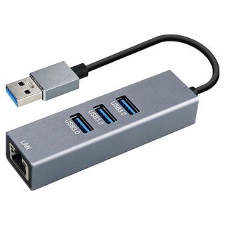 Coms USB 3.0集線器 3端口 LAN RJ45 1000Mbps千兆位以太網網卡 FR548, 1個