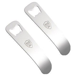 비즈온 스테인리스 맥주 오프너, 2개, 실버