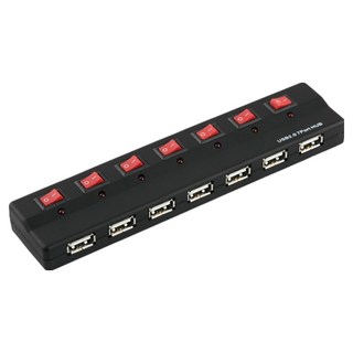 컴스 7포트 USB 2.0 개별스위치 허브 U9291, 1개