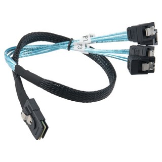 Coms 內部Mini SAS SFF-8087SATA 4分配轉接線 C3536, 50cm, 1個