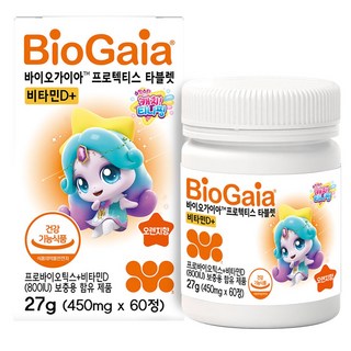 바이오가이아 티니핑 프로텍티스 비타민D 타블렛 유산균 오렌지향 27g, 60정, 1개