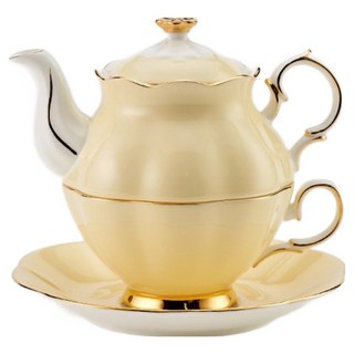 Tirogic Diana 1人陶瓷茶壺組 小, 乳霜, 1套