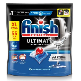 finish 多合一洗碗機專用清潔錠 55顆, 1袋, 709.5g