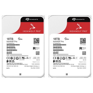 씨게이트 IronWolf PRO NAS용 HDD 2p, ST18000NT001, 18TB