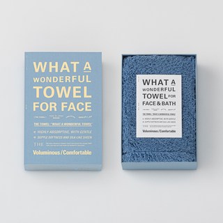 THE 柔軟毛巾 THE FACE TOWEL_SOFT, 1條, 藍色