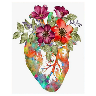비엠디자인 화려한 느낌있는 보석십자수 50 x 60 cm, 하트 패턴 A라인, 1개