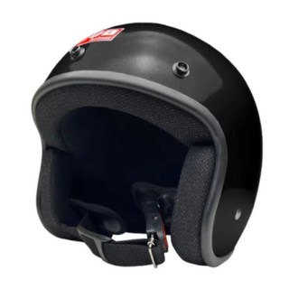 evo helmets 艾莉莎復古騎士安全帽 附冰絲面罩 顏色隨機, 鏡面黑