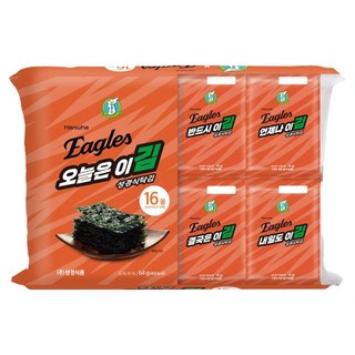 성경식품 한화이글스 지도표 성경김 오늘은이김, 4g, 16개