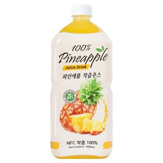 파모빗 파인애플 착즙 주스 100%, 1개, 1L