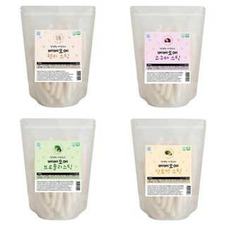 베베모메 유기농 아기 떡뻥 스틱 4종 세트 30g, 1세트, 현미맛, 브로콜리맛, 고구마맛, 단호박맛