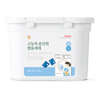 쉼표365 고농축 올인원 캡슐세제 에이프릴향, 1개, 100개입