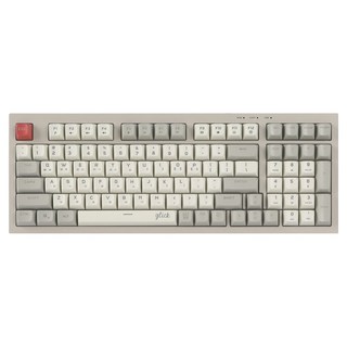지클릭커 OFFICEPRO 사일런스 M RGB 풀윤활 무소음 98키 유선 키보드, Retro Cappuccino CR1, OPK50, 제조사축