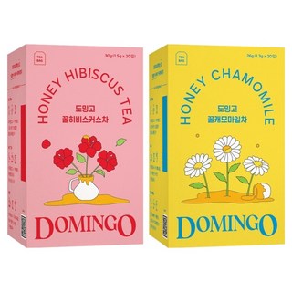 도밍고 꿀히비스커스 1.5g x 20p + 꿀캐모마일 1.3g x 20p 세트, 1세트