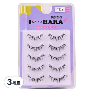 IHara Petit Up睫毛 2入*5組 T07, 黑色, 3組
