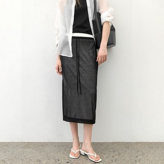 아틀리에나인 여성용 더블먼트 셋업 니트 스커트 SK-4995