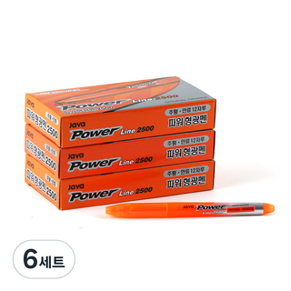 자바펜 파워라인 형광펜 오리지널, 주황, 216개