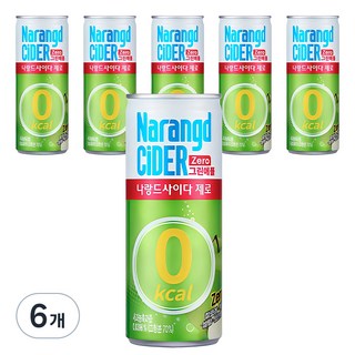 나랑드사이다 제로 그린애플, 245ml, 36개