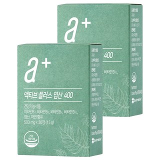 뉴트리모어 액티브 플러스 엽산 400 15g, 30정, 2개