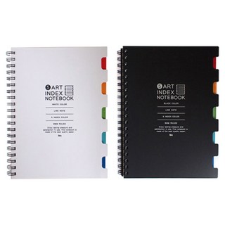 IBIS 五色藝術索引筆記本組, 白色+黑色, 1組