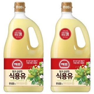 해표 콩기름 식용유, 1.5L, 2개
