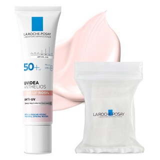라로슈포제 유비데아 톤업 로지 플러스 글로우 선크림 SPF50+ PA++++ 30ml + 화장솜 30p 세트, 1세트