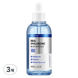 웰라쥬 리얼 히알루로닉 블루 앰플, 100ml, 3개