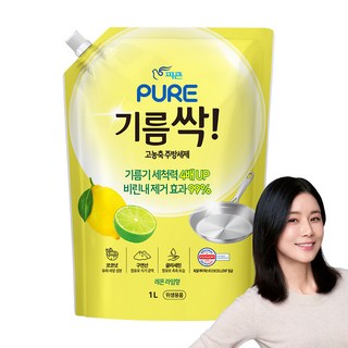 피죤퓨어 기름싹 주방세제 레몬라임향, 1L, 1개