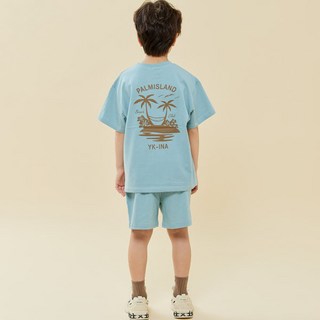 바브키즈 아동용 통기성 팜아일랜드 상하의 세트