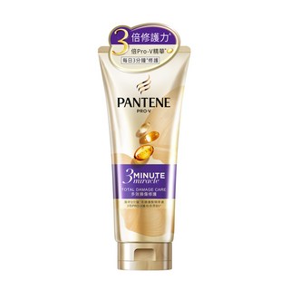 PANTENE 潘婷 3分鐘奇蹟護髮精華 多效損傷修護, 深層修護 染燙修護 秀髮光澤, 180ml, 1條