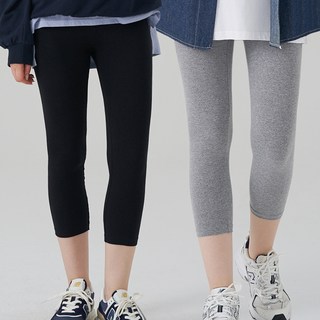 ELLE PARIS 8부 베이직 레깅스 - 2pcs 팩