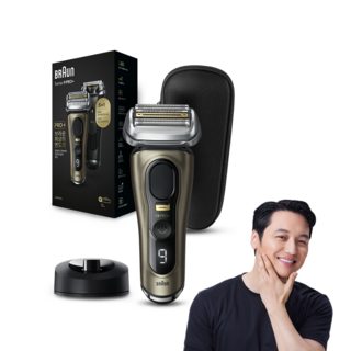 BRAUN 시리즈 9 PRO+ 전기면도기 세트, 9519s, 샴페인 골드