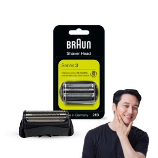 BRAUN 시리즈 3 교체용 날망 일체형, 21B, 혼합 색상