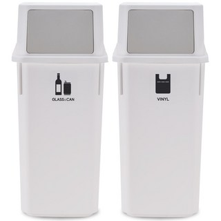 리벤스 멀티 재활용 분리수거함 60L 2P, 화이트