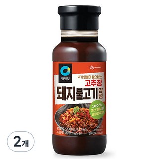 청정원 고추장 돼지불고기 양념, 500g, 2개