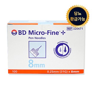 벡톤디킨슨 마이크로파인 인슐린 펜니들 31g 8mm, 1개, 100개입