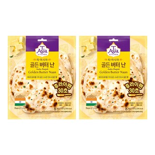 티아시아키친 골든 버터 난 8p, 200g, 2개