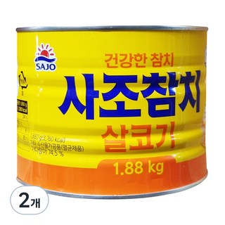 사조참치 살코기 참치, 1.88kg, 2개