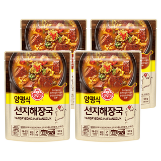 오뚜기 양평식 선지 해장국, 500g, 4개