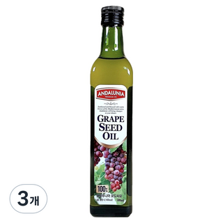 안달루니아 포도씨유, 500ml, 3개