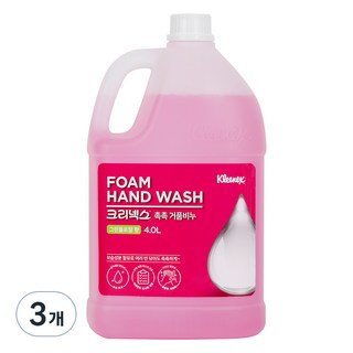 크리넥스 촉촉 거품비누, 4L, 3개
