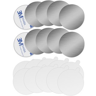 올리보 스틸 메탈 플레이트 핸드폰 마그네틱 거치대용 0.4mm 원형 10p + 보호필름 10p, 실버, 1개