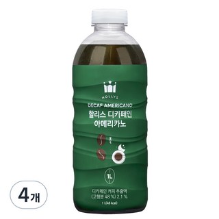 할리스 디카페인 아메리카노, 1L, 1개입, 4개