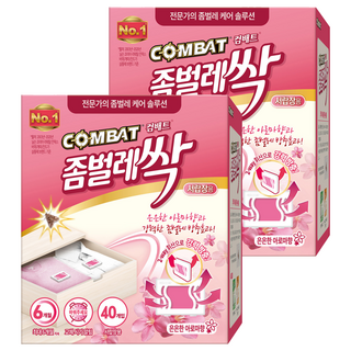컴배트 좀벌레싹 서랍장용 아로마향 방충제 40p, 20g, 2개