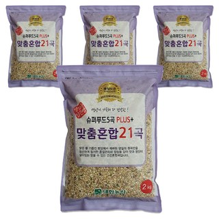 대한농산 슈퍼푸드 5곡 플러스 맞춤혼합 21곡, 2kg, 4개
