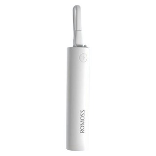 로모스 케이블 일체형 미니 보조배터리 2000mAh C타입, 화이트, PSC02