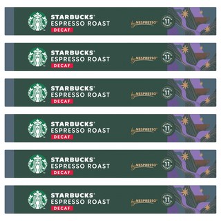 스타벅스 디카프 에스프레소 로스트 네스프레소 캡슐커피, 5.7g, 10개입, 6개