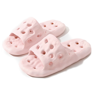 뉴앤리 푹신한 EVA 물빠짐 미끄럼방지 욕실화, 핑크